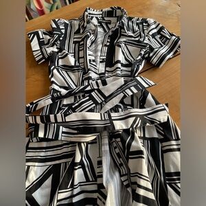 Karl Lagerfeld Monochrome Geometric Dress